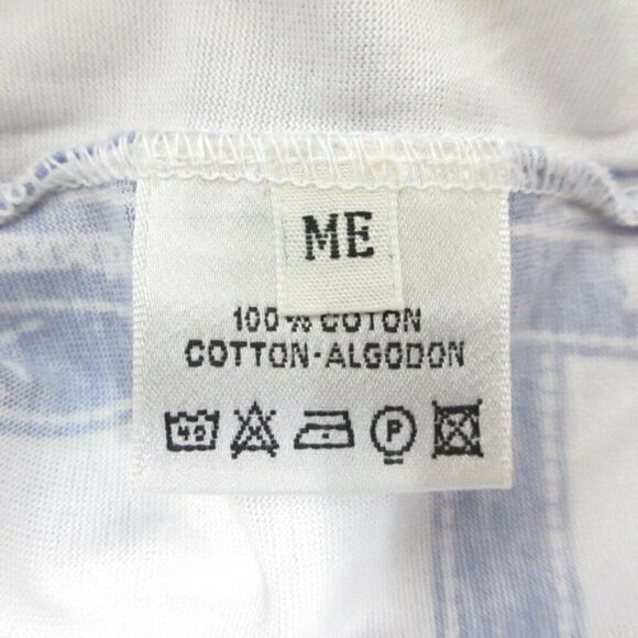 Hermès Paris Blue and White Bolduc Ribbon Print T-Shirt - Made in France, Size M - Picture 5 of 5